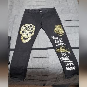 Mens graphic design jeans